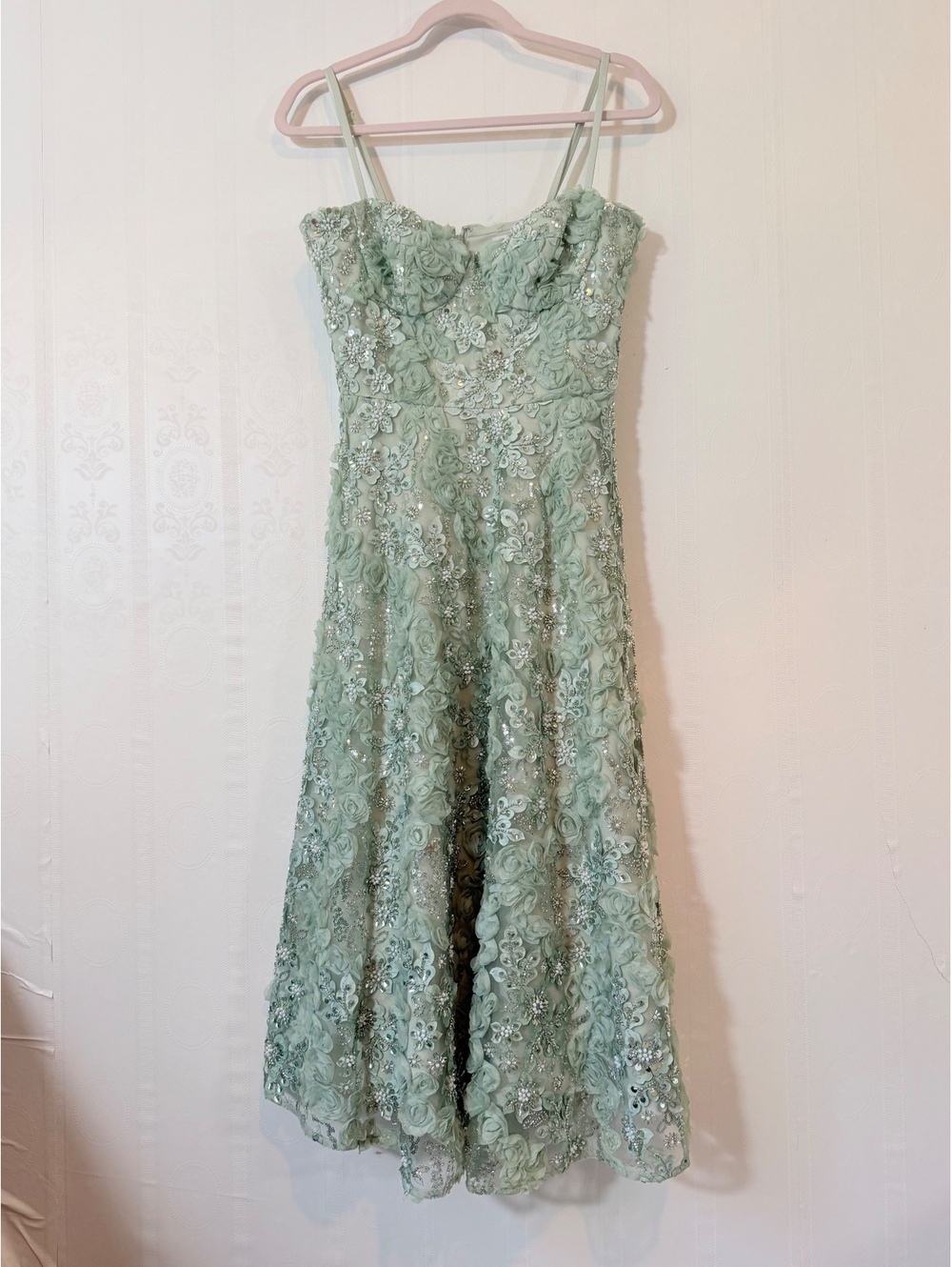 Dress the Population Mabel Mint Floral Dress